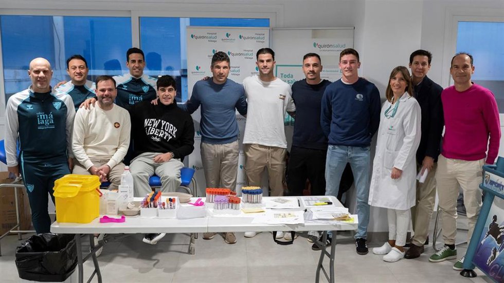 Los jugadores del Málaga CF se someten a una analítica completa con Quirónsalud Málaga