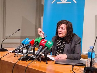 La decana del Colegio de Arquitectos de Málaga, Susana Gómez de Lara, en rueda de prensa.