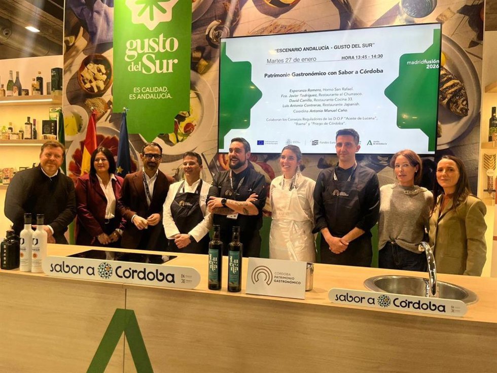 Representantes de la marca Patrimonio Gastronómico Sabor a Córdoba, impulsada por el Ayuntamiento de la capital y la Diputación, en la 24 edición de Madrid Fusión Alimentos de España.