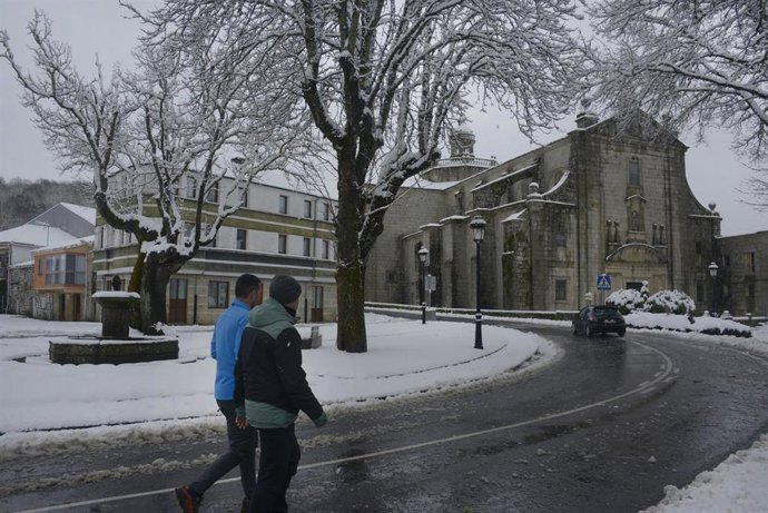 Nevada caída en Montederramo, a 23 de enero de 2026, en Ourense, Galicia (España).