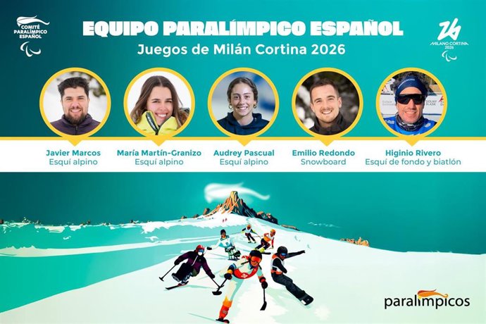 Deportistas que representarán a España en los Juegos Paralímpicos de Invierno 2026
