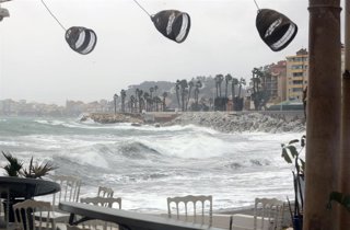 Imágenes del paso de la borrasca Joseph por Málaga. 