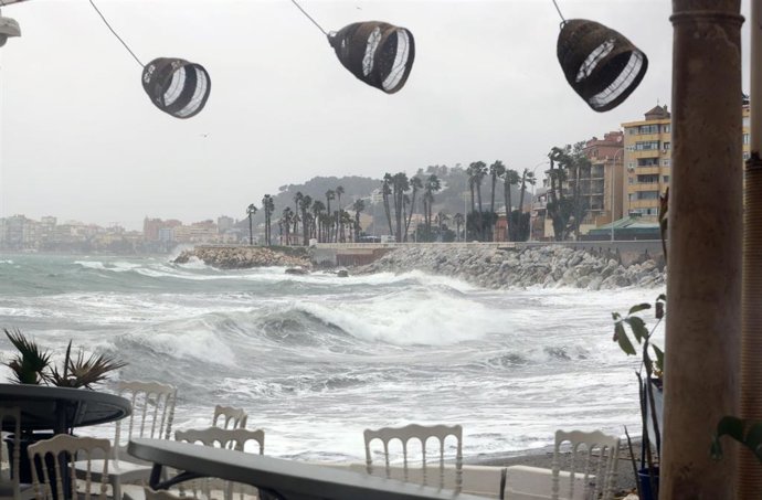 Imágenes del paso de la borrasca Joseph por Málaga. 