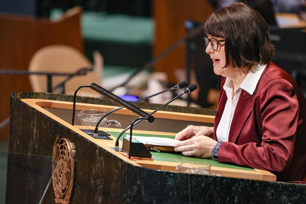 Archivo - La Relatora Especial de la ONU sobre la trata de personas, especialmente mujeres y niños, Siobhán Mullally