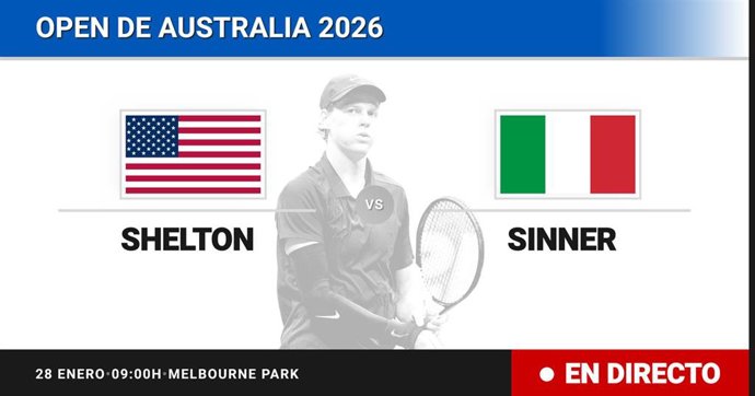 Ben Shelton - Jannik Sinner: resumen y estadísticas del partido de Cuartos de final de Australian Open ATP