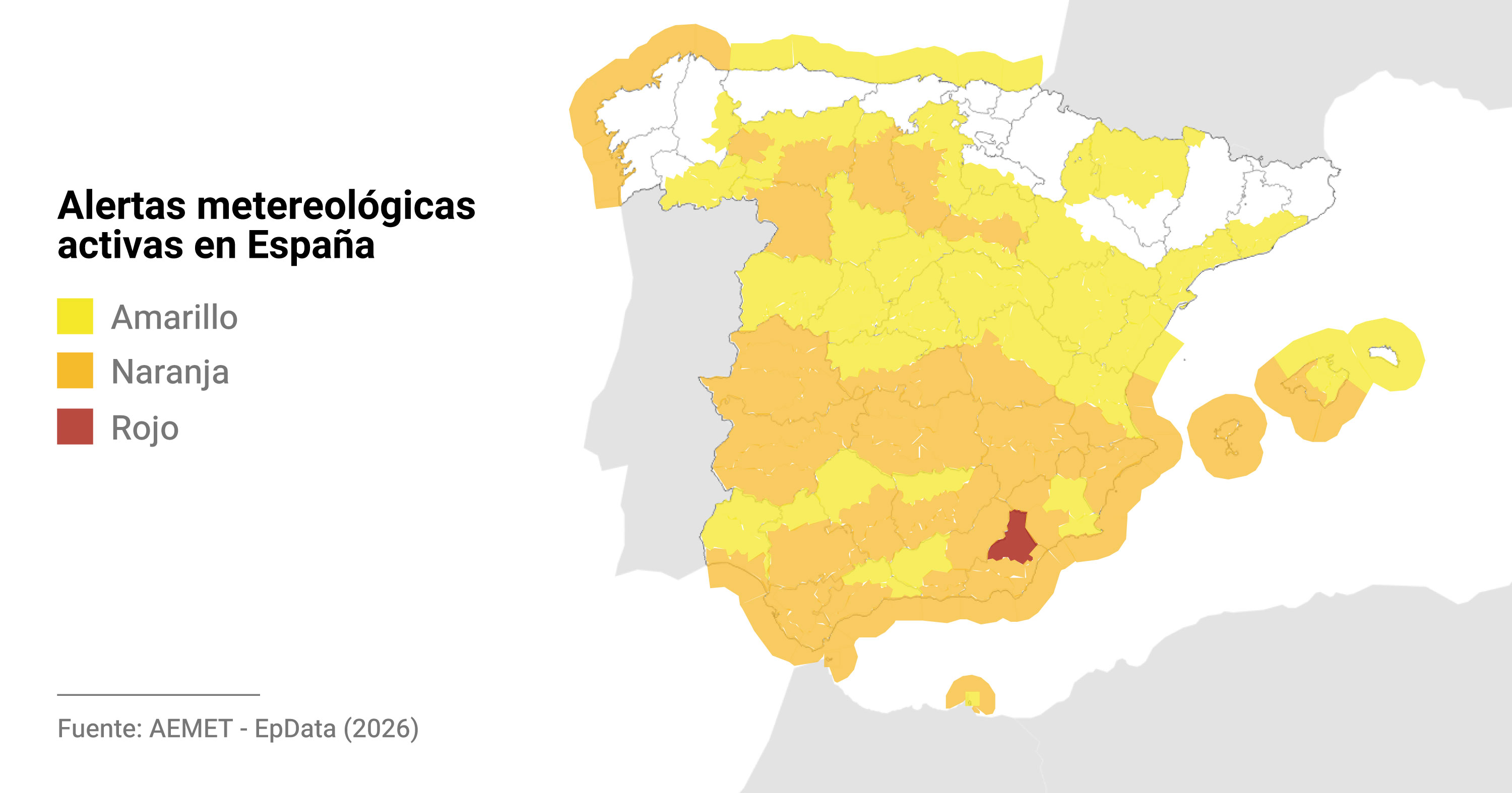 Alertas activas en España