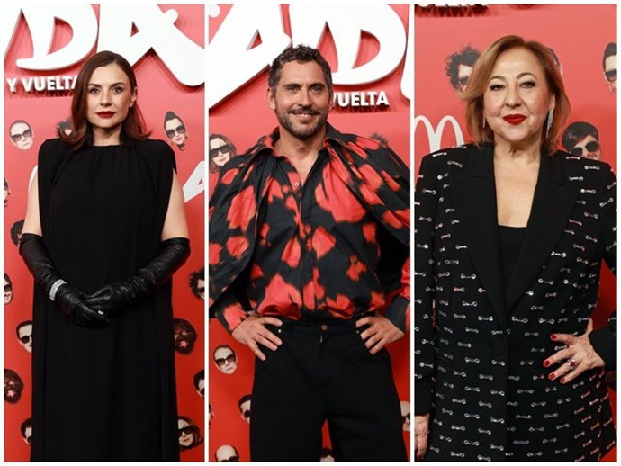 Miren Ibarguren, Paco León y Carmen Machi, grandes protagonistas del estreno de 'Aída y vuelta'