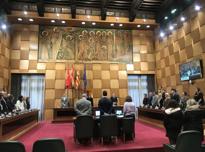 El pleno del Ayuntamiento de Zaragoza guarda un minuto de silencio por las víctimas de Adamuz (Córdoba) y Gelida (Barcelona)