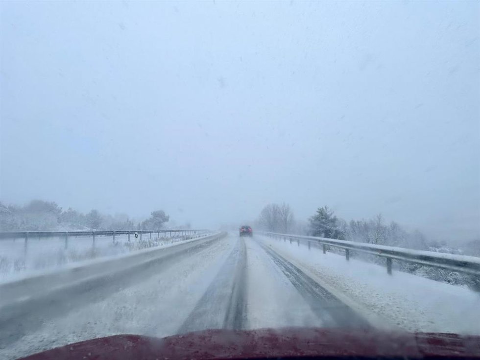 Circulación en la AP-66 en la mañana de este miércoles