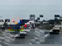 Restricciones en la A-92 tras la caída de un cable a la altura de Arahal (Sevilla) , donde hay dos arroyos desbordados