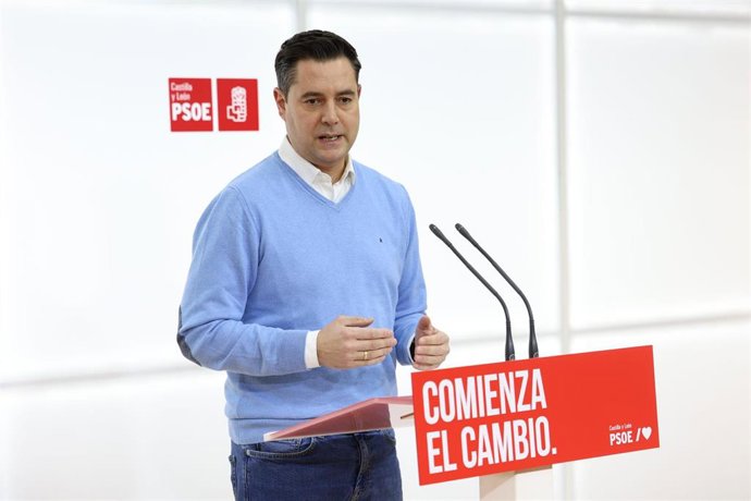 Daniel de la Rosa en un momento de la rueda de prensa ofrecida este miércoles en Valladolid