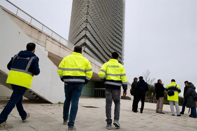 Los trabajos para la adecuación de la Torre del Agua han dado comienzo.