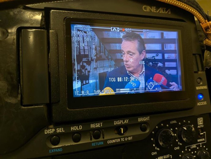 Imagen tomada de una cámara de televisión de Marcelino Marcos