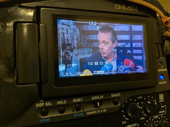 Imagen tomada de una cámara de televisión de Marcelino Marcos