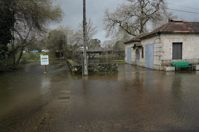 Inundaciones en Gondomar tras el desbordamiento del río Miñor, a 27 de enero de 2026.