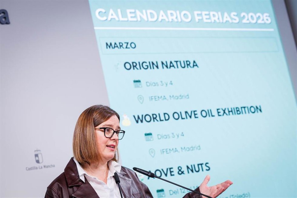La consejera Portavoz, Esther Padilla, en rueda de prensa en el Palacio de Fuensalida.