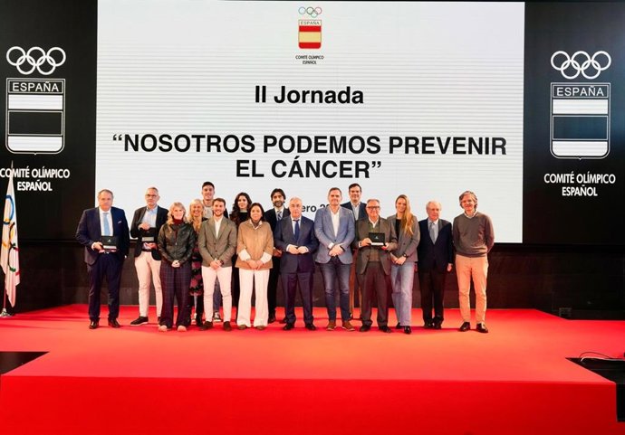 El presidente del COE, Alejandro Blanco, ha clausurado la 'II Jornada Nosotros podemos prevenir el cáncer' celebrada este miércoles en la sede de dicho organismo en Madrid.