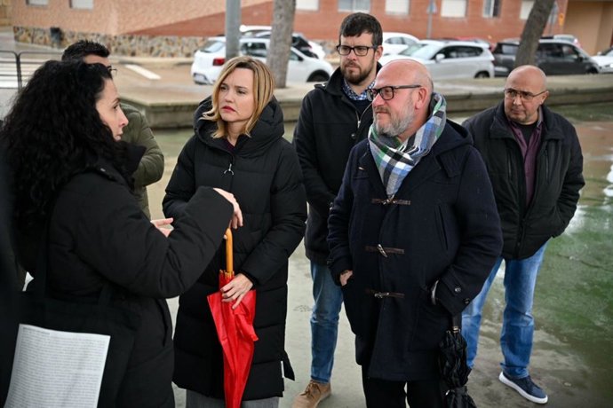 PIlar Alegría ha visitado este miércoles en Caspe.