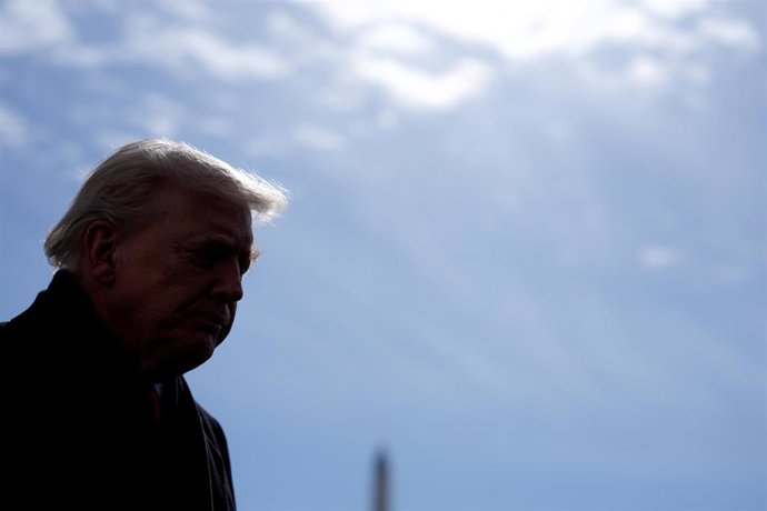 El presidente estadounidense, Donald J Trump, en unas recientes declaraciones a la prensa en Iowa. 