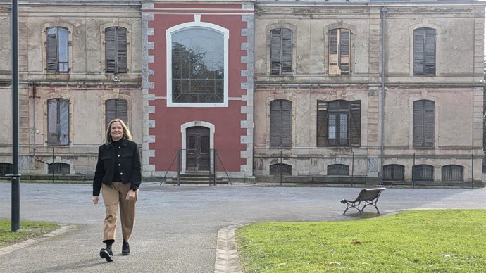 La alcaldesa de Barakaldo, Amaia del Campo, en el Palacio Munoa