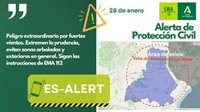 Enviado un Es-Alert a 36 municipios de Almería en Valle del Almanzora y Los Vélez ante el aviso rojo por fuerte viento