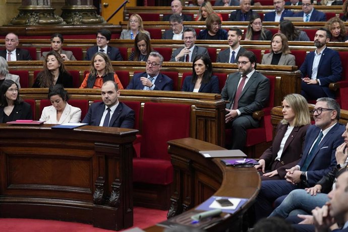 Sesión de control en el Parlament de Catalunya, a 28 de enero de 2026