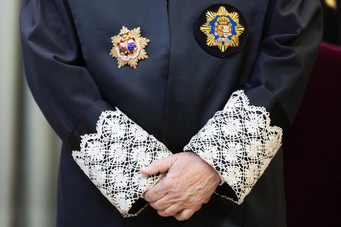 Archivo - Puñetas durante el acto de toma posesión de la nueva auditor presidenta del Tribunal Militar Central, ante el Pleno del Consejo General del Poder Judicial (CGPJ), a 21 de marzo de 2025, en Madrid (España).