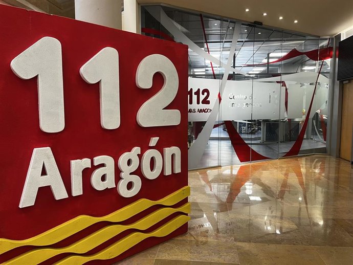 Archivo - Acceso al 112 Aragón, en el Edificio Pignatelli.