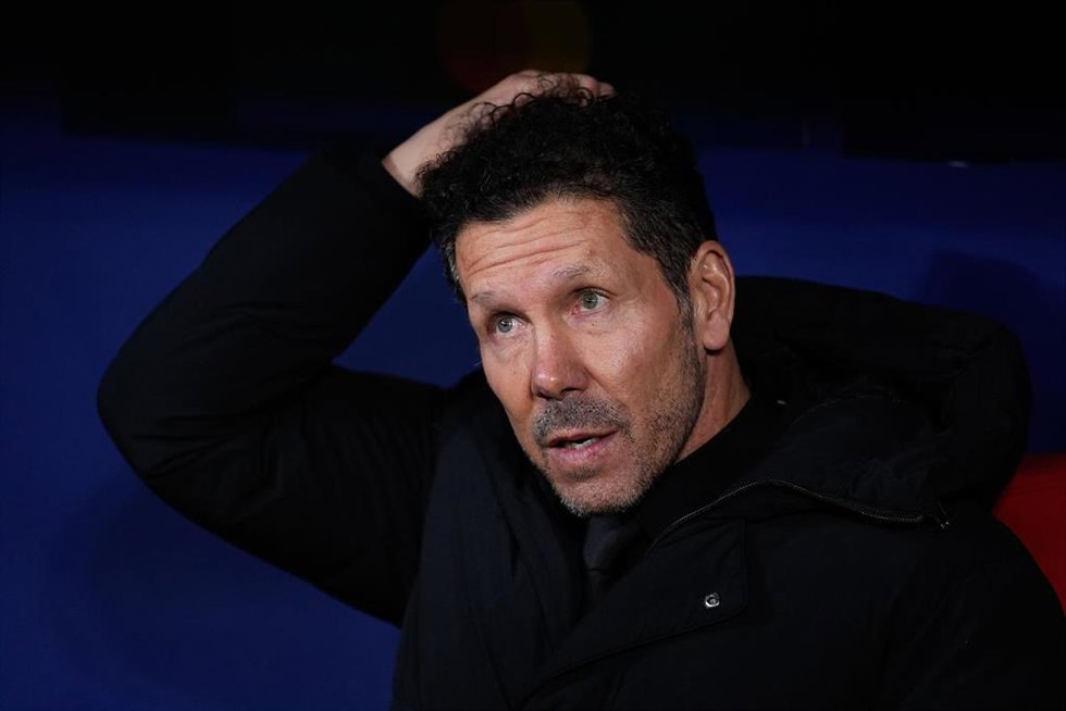 El entrenador del Atlético de Madrid, Diego Pablo Simeone, en el encuentro de Liga de Campeones frente al Bodo/Glimt.
