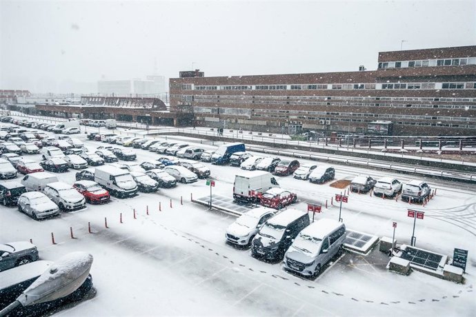 El centro de Madrid durante el temporal, a 28 de enero de 2026, en Madrid (España). 