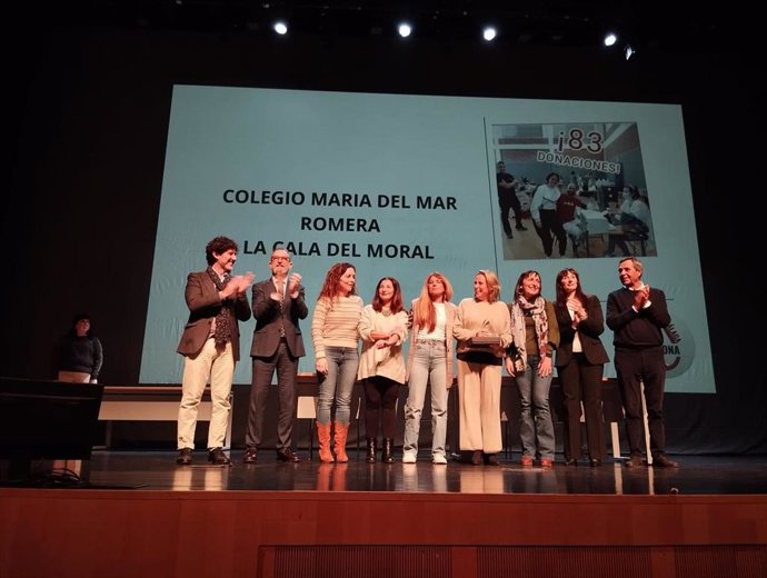 Acto homenaje al donante celebrado en el auditorio Edgar Neville de la Diputación Provincial de Málaga