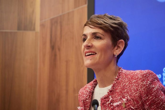 La presidenta de Navarra, María Chivite, en una foto de archivo.