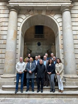 Los participantes de la reunión.