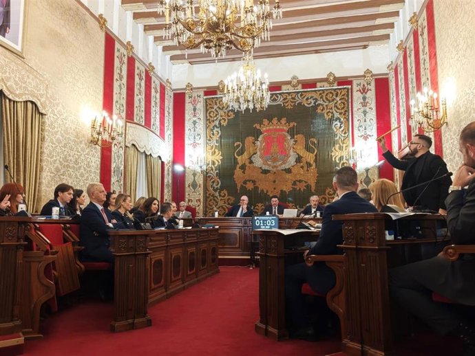 Un instante del pleno ordinario del Ayuntamiento de Alicante celebrado el jueves 29 de enero de 2026