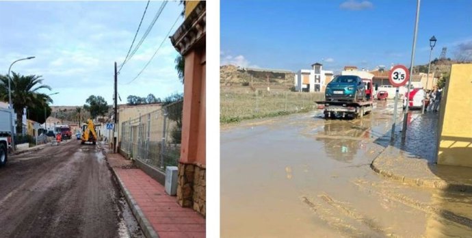 Algunos de los daños provocados por el temporal del pasado 14 de diciembre en el municipio de Cuevas del Almanzora (Almería).