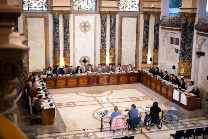 Imagen de un pleno del Ayuntamiento de San sebastián