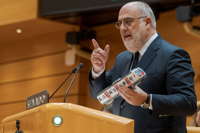 El portavoz de Junts en el Senado, Eduard Pujol