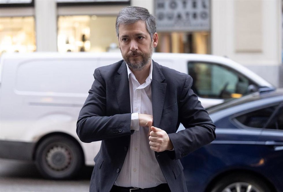 El consejero de la Presidencia de la Comunidad de Madrid, Miguel Ángel García Martín, a su llegada a un desayuno informativo de Nueva Economía Fórum, en el Hotel Four Seasons, a 26 de enero de 2026, en Madrid (España).