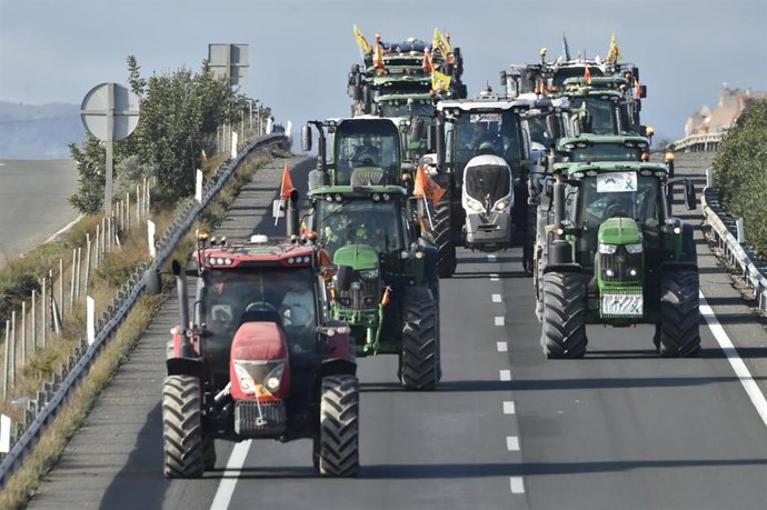 Movilizaciones de los agricultores en Murcia