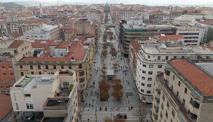 Imagen aérea de Pamplona.