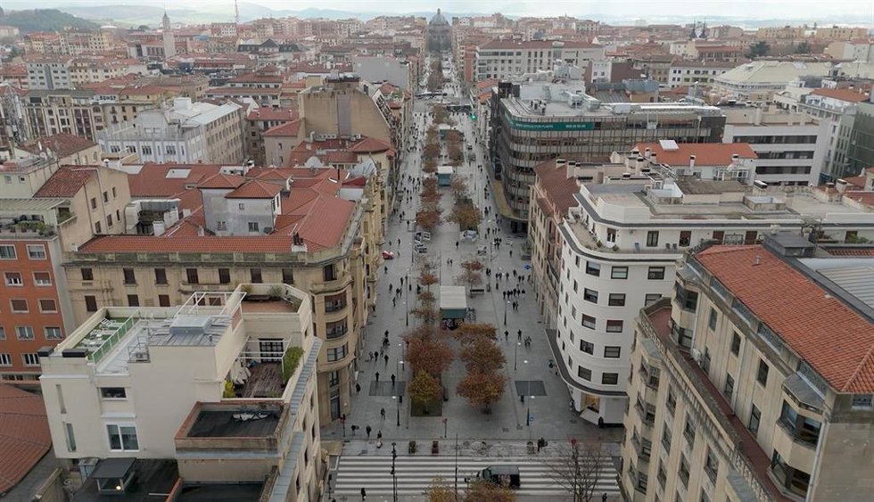 Imagen aérea de Pamplona.