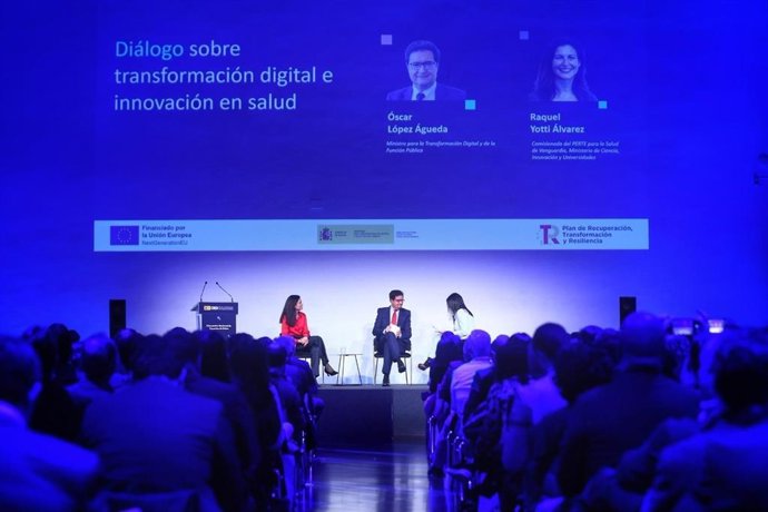 Archivo - Óscar López anuncia la puesta en marcha del Espacio Nacional de Datos de Salud para impulsar la innovación médica