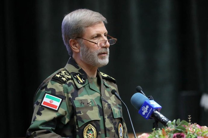 January 6, 2026, Tehran, Iran: Major General AMIR HATAMI, Commander-in-Chief of the Army of the Islamic Republic of Iran, speaks during a meeting with military academy students, in Tehran.