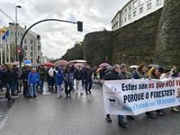 Tractores de la provincia de Lugo vuelven a bloquear la ciudad en una nueva manifestación contra Mercosur
