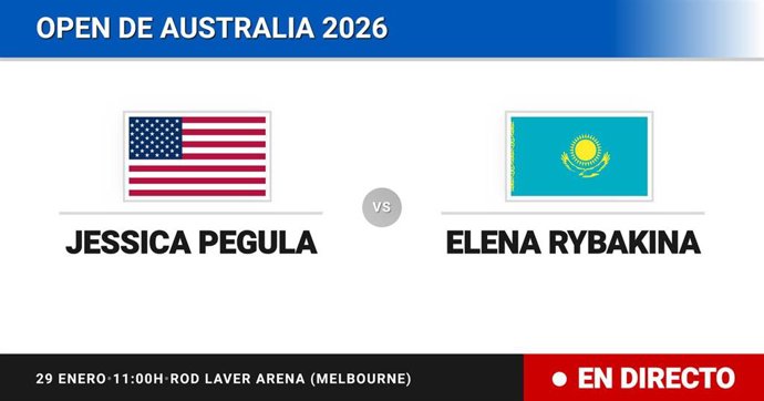Jessica Pegula - Elena Rybakina: resumen y estadísticas del partido de Semifinal de Australian Open WTA