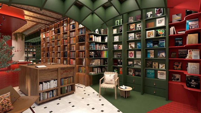 Render de la librería