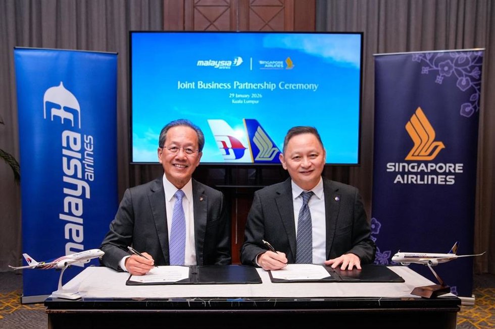 Singapore Airlines y Malaysia Airlines formalizan su alianza de negocio conjunto.