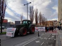 Agricultores se movilizan en Pamplona reclamando "reciprocidad" en las condiciones del acuerdo de Mercosur