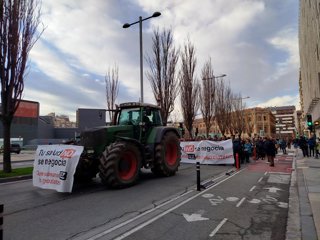 Manifestación convocada por UAGN y EHNE Nafarroa en defensa del sector