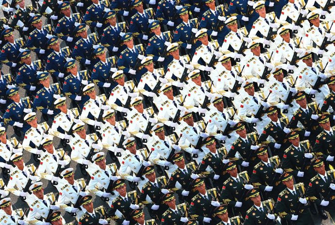 El Ejército chino durante una marcha militar en Pekín.